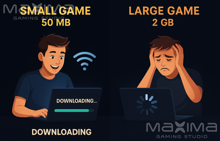 Maxima-Gaming-Studio-Why Game Size Matters for Player Downloads